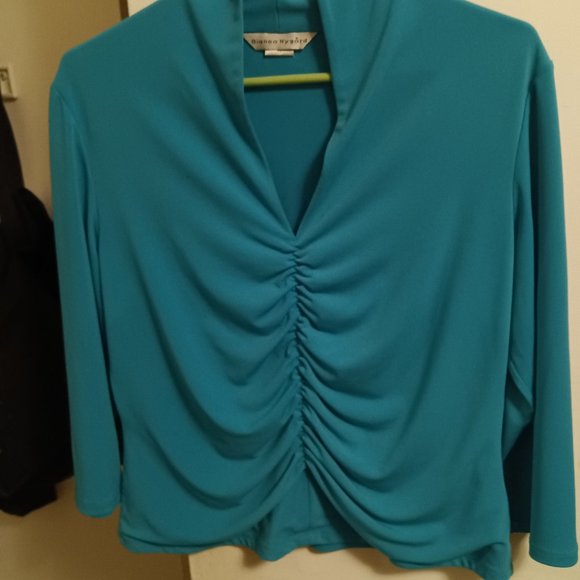 Bianca Nyguard sexy teal fitted top size M - Picture 1 of 2